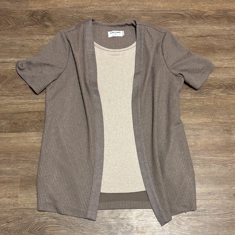 women’s alfred dunner top with cardigan